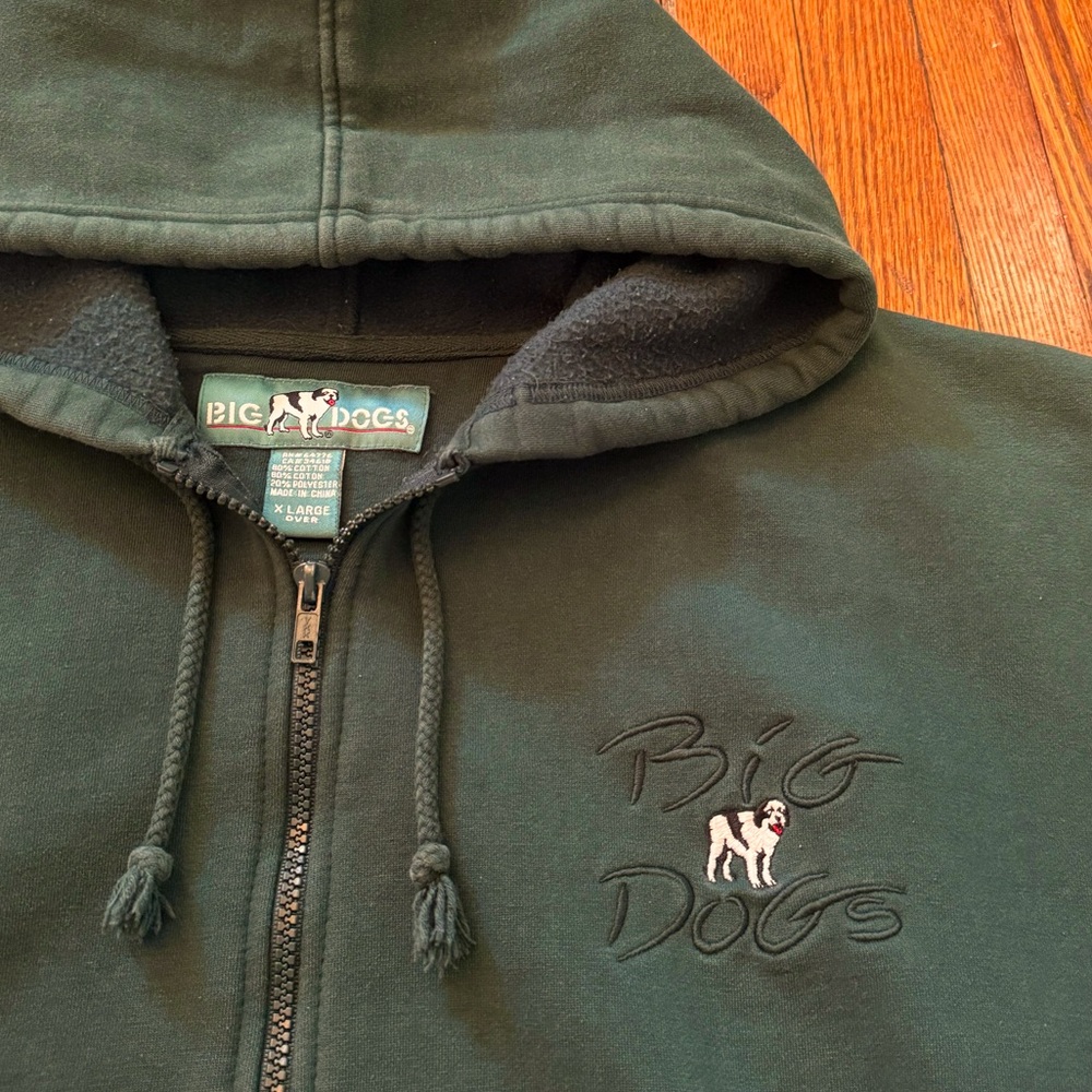 90’s Big Dogs Vintage Zip Up Hoodie - Picture 2 of 12